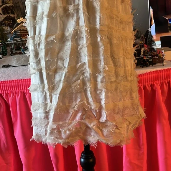 Beige cream silk dress Size SM - Picture 5 of 5